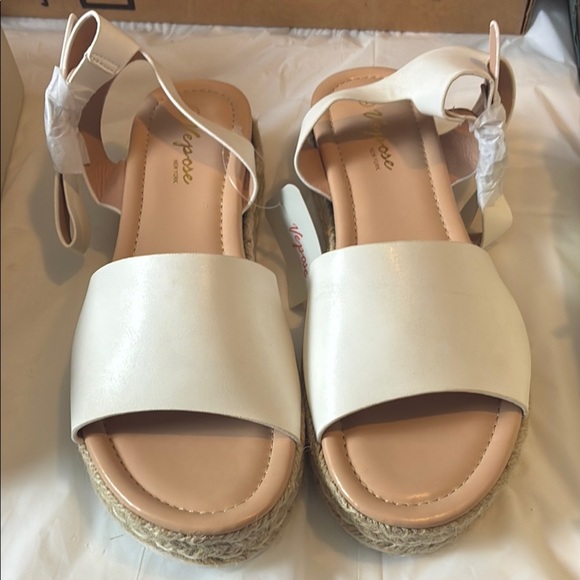 Vepose White Espadrilles Minimalist Design - Picture 1 of 7